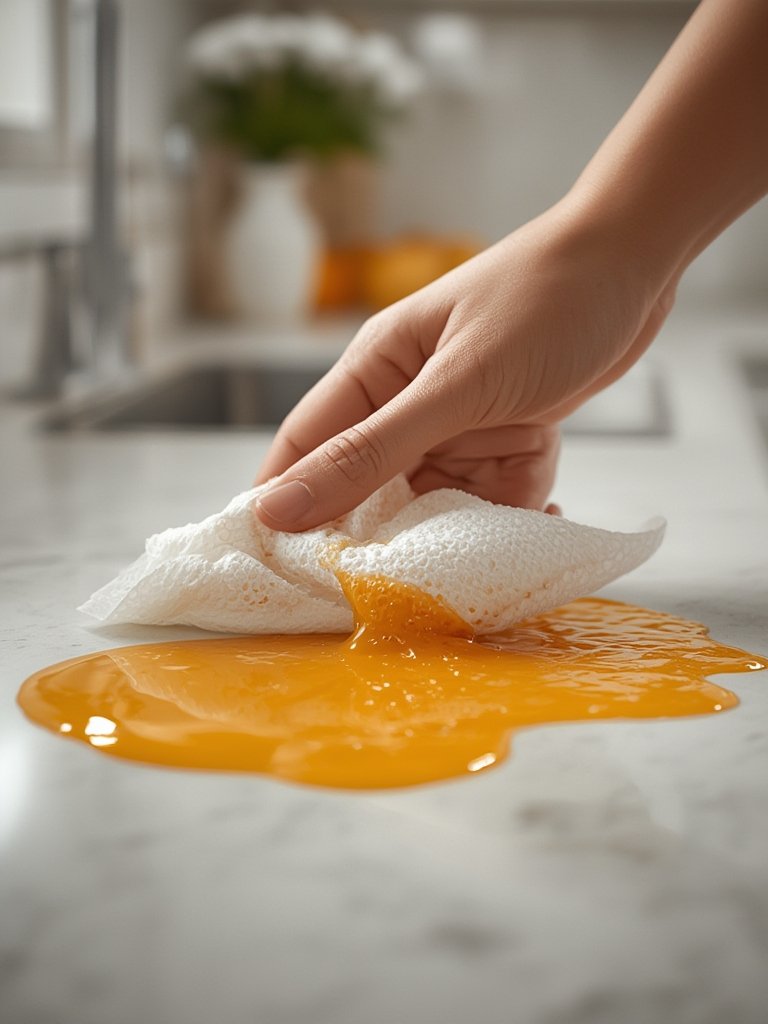 paper towels in action