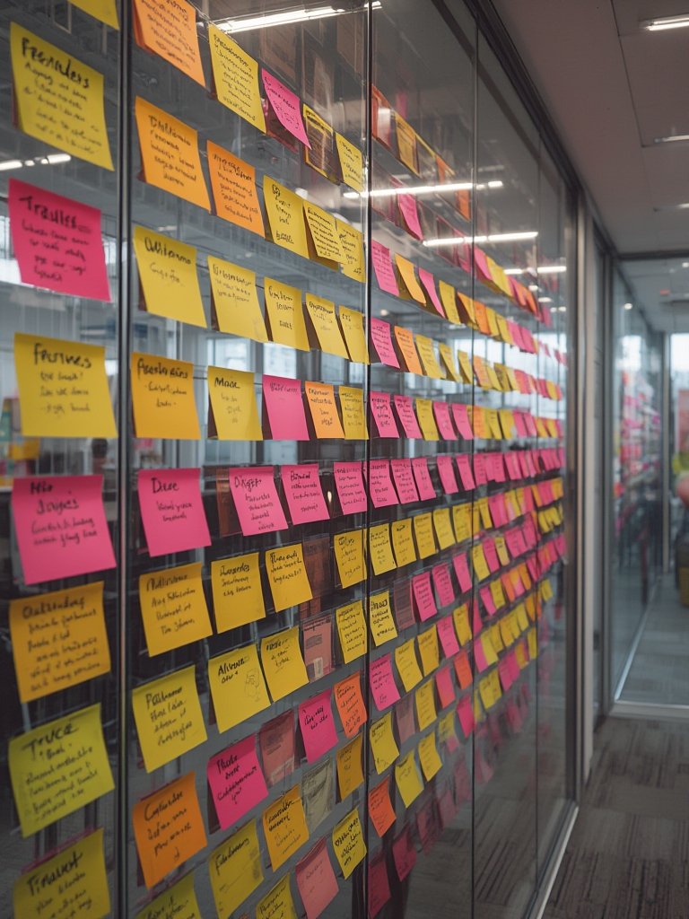 sticky notes in action