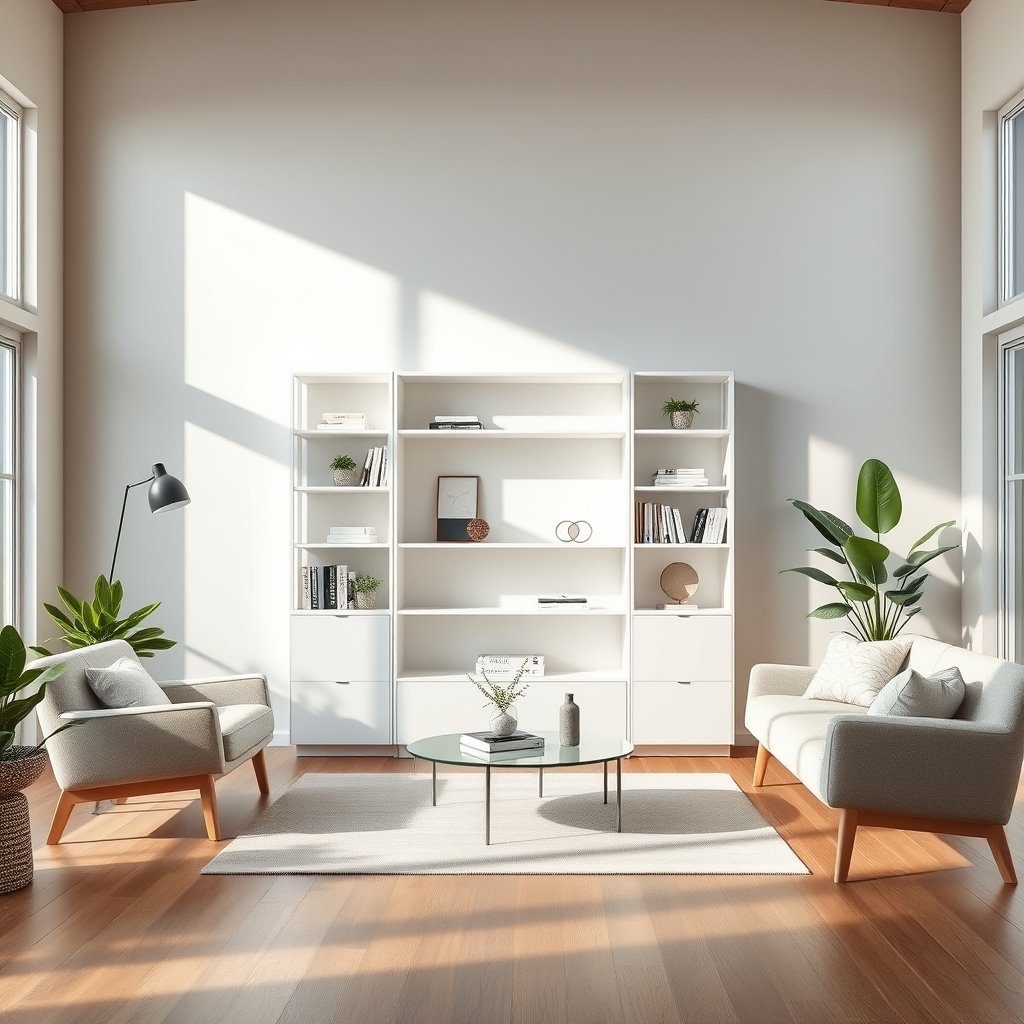 bookshelf white product view