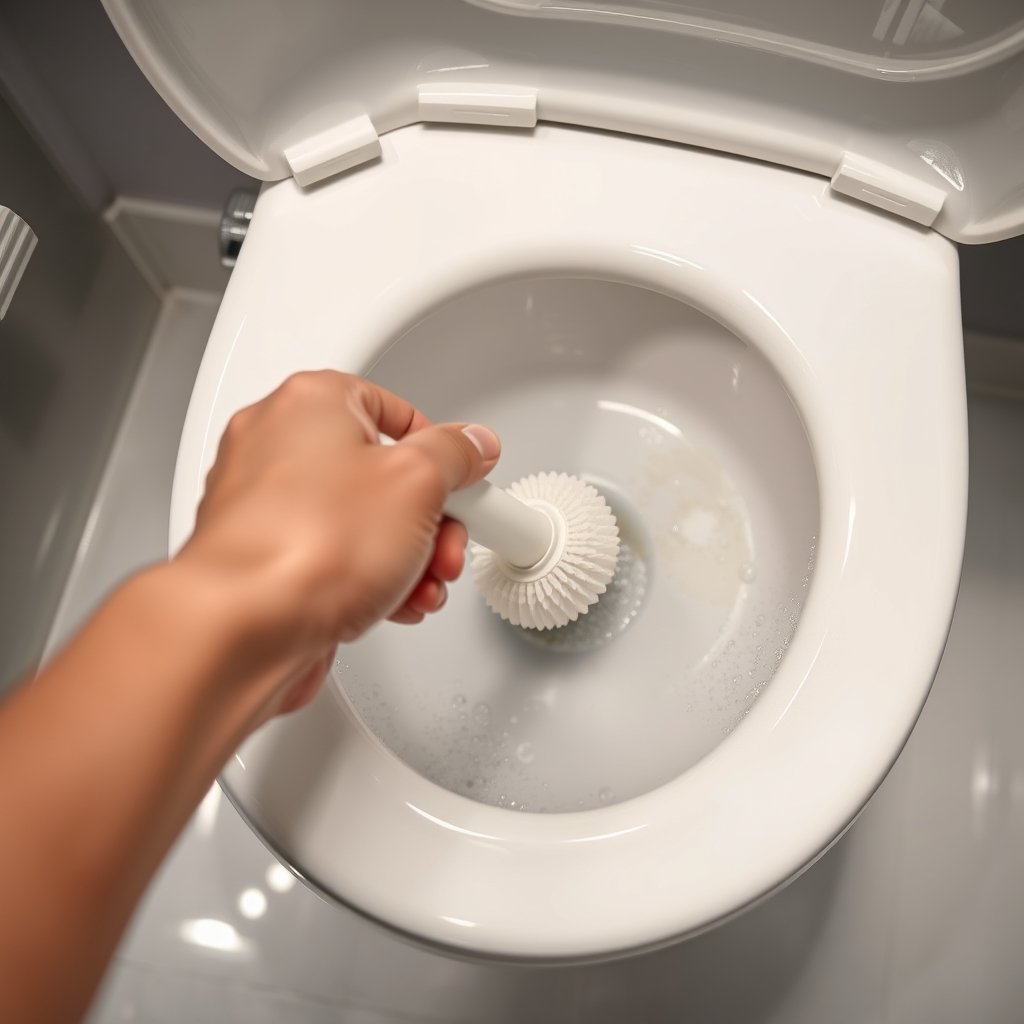 toilet wand in action