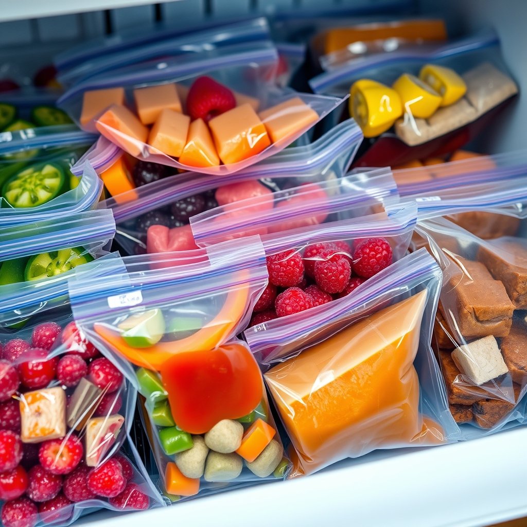 freezer bags in action