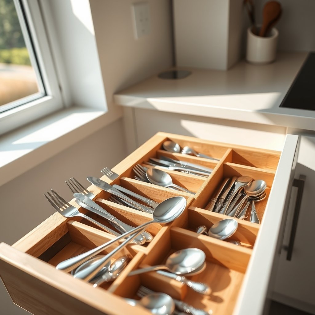 utensil organizer in action