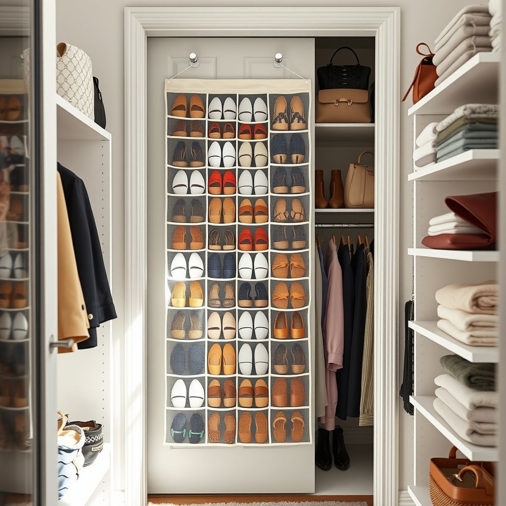 shoe organizer in action