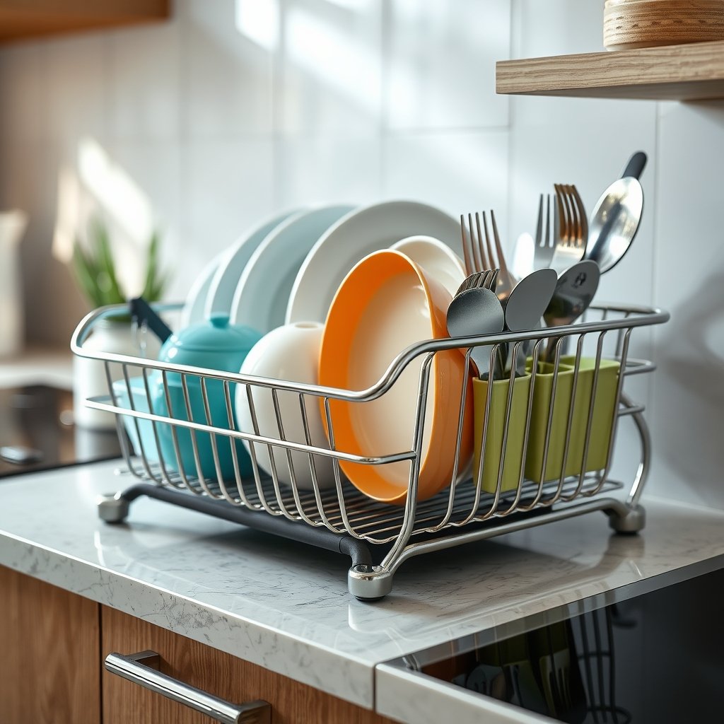 dish rack in action