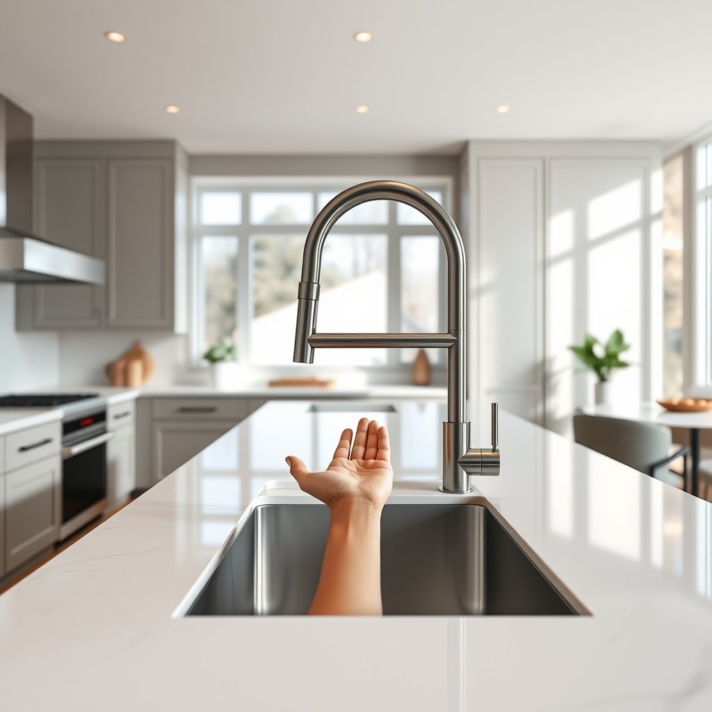 touchless kitchen faucet - Illustration 1