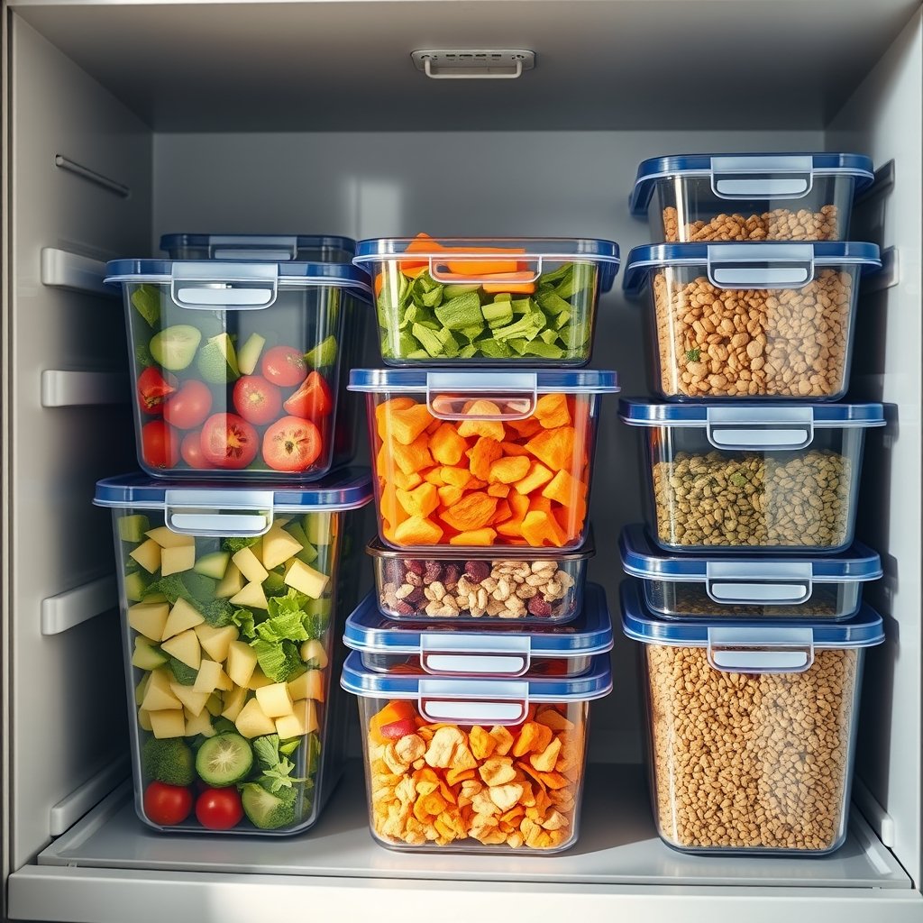 food container in action