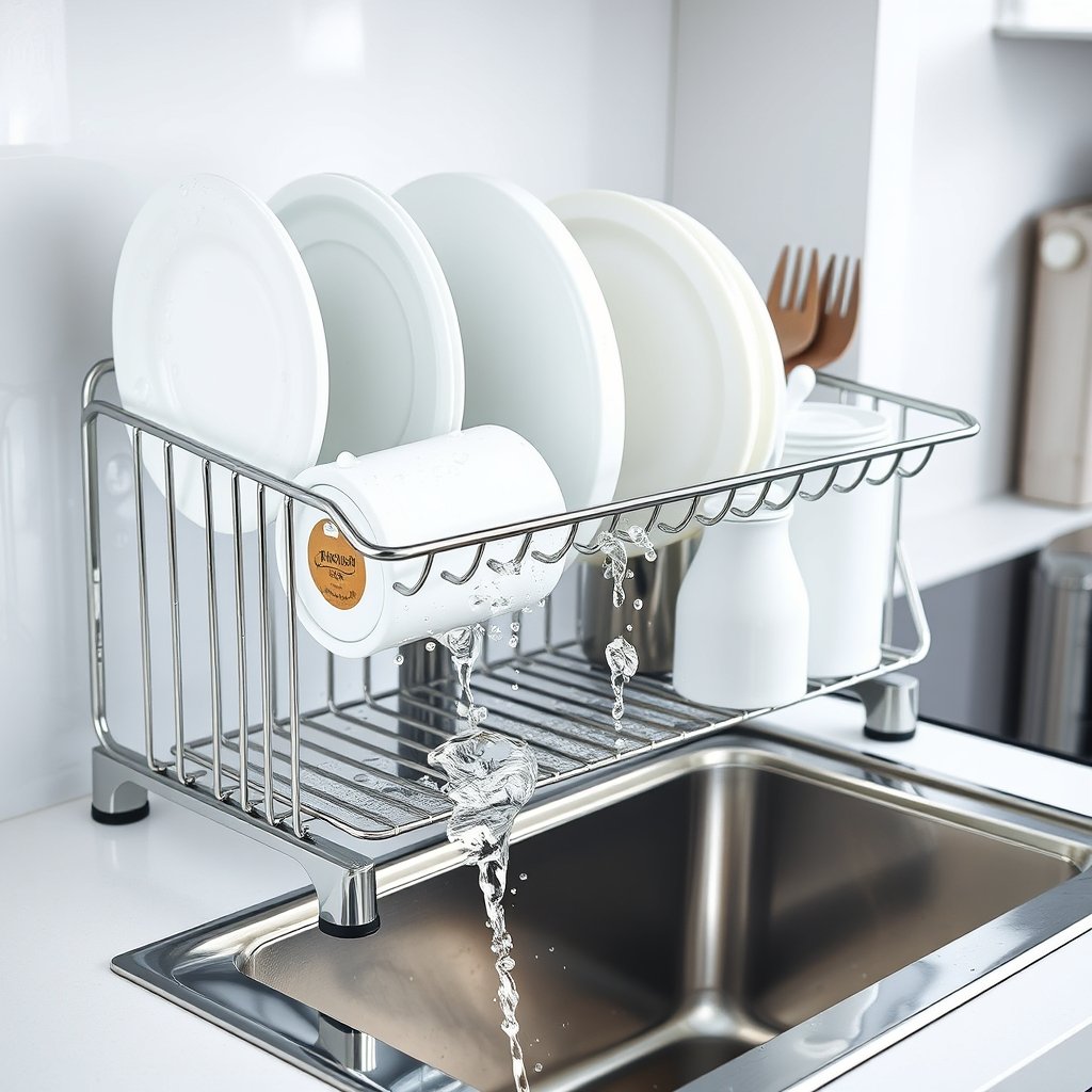 dish rack in action