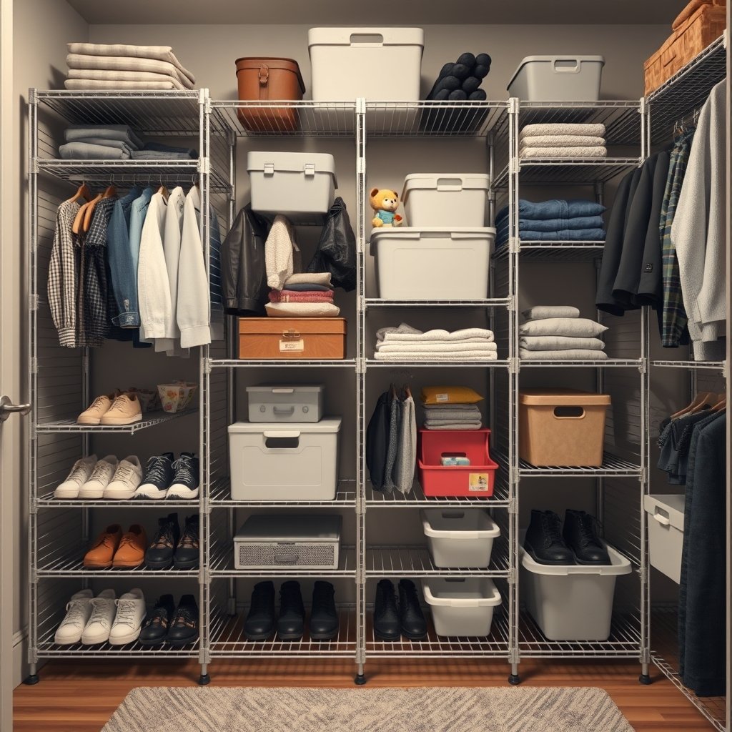 wire shelving in action