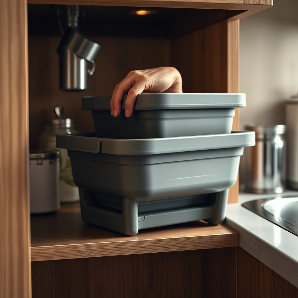 collapsible tub in action