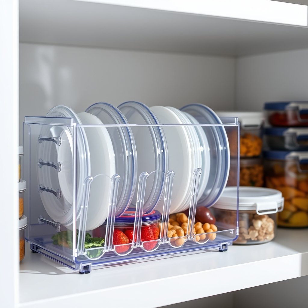 lid organizer in action