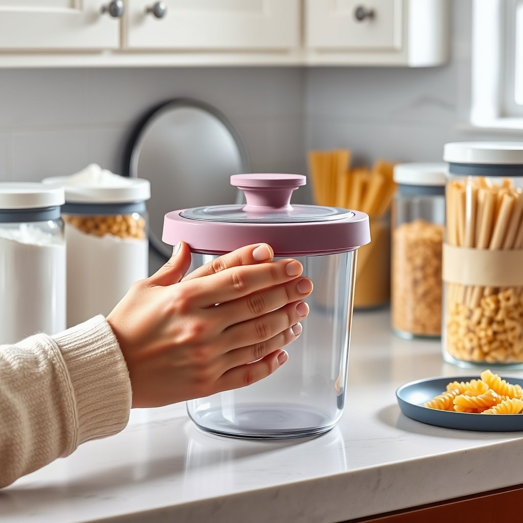 airtight container in action