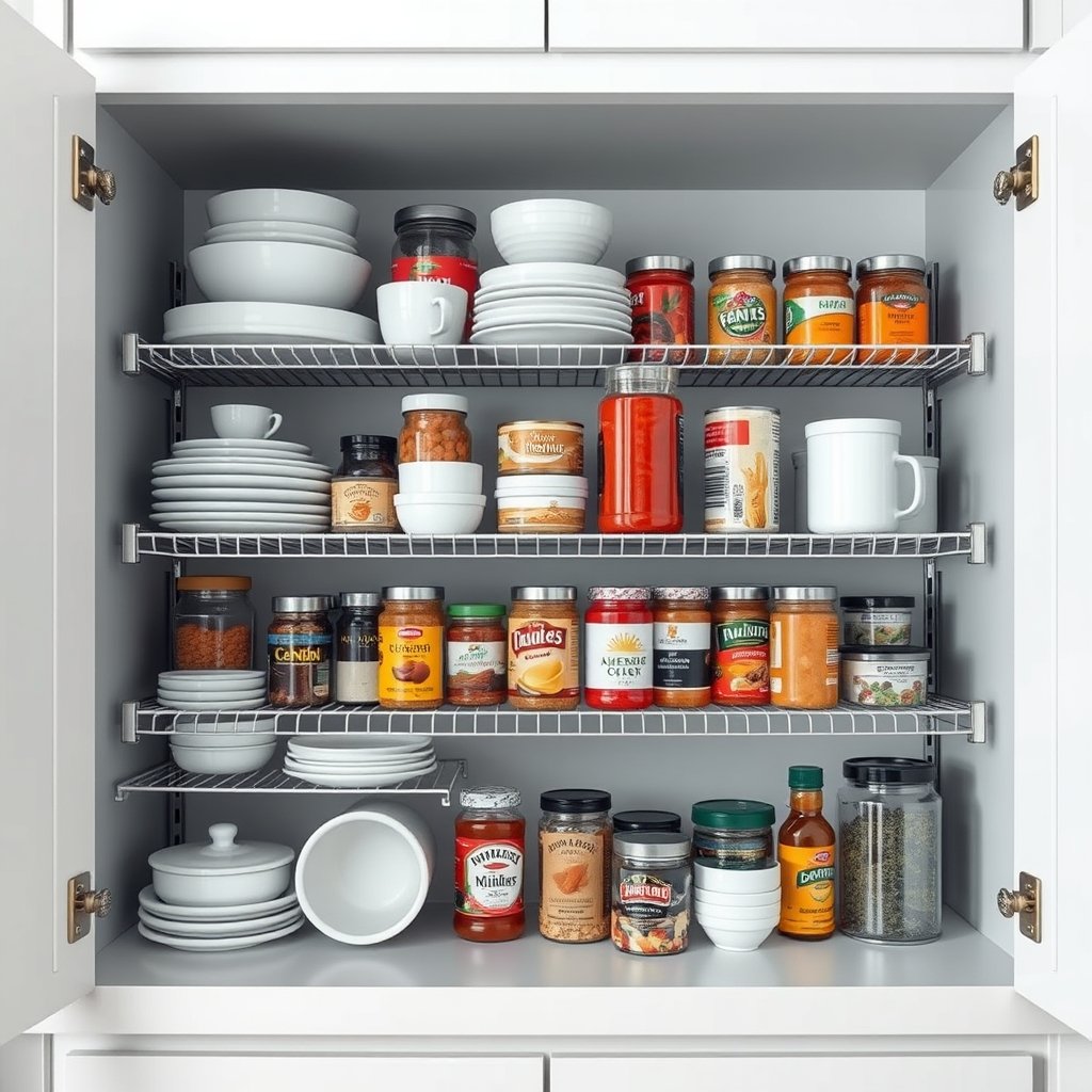 cabinet organizer in action