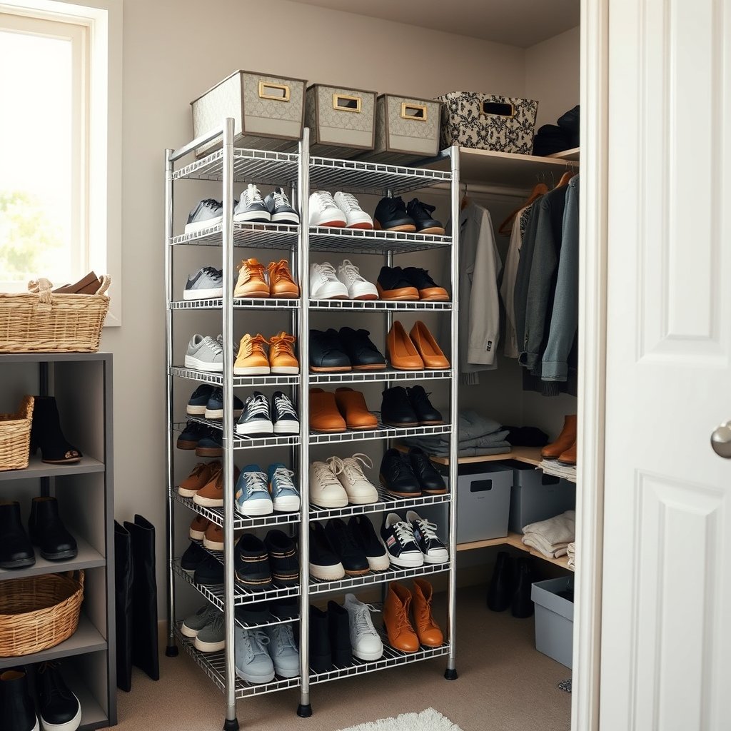 shoe rack in action