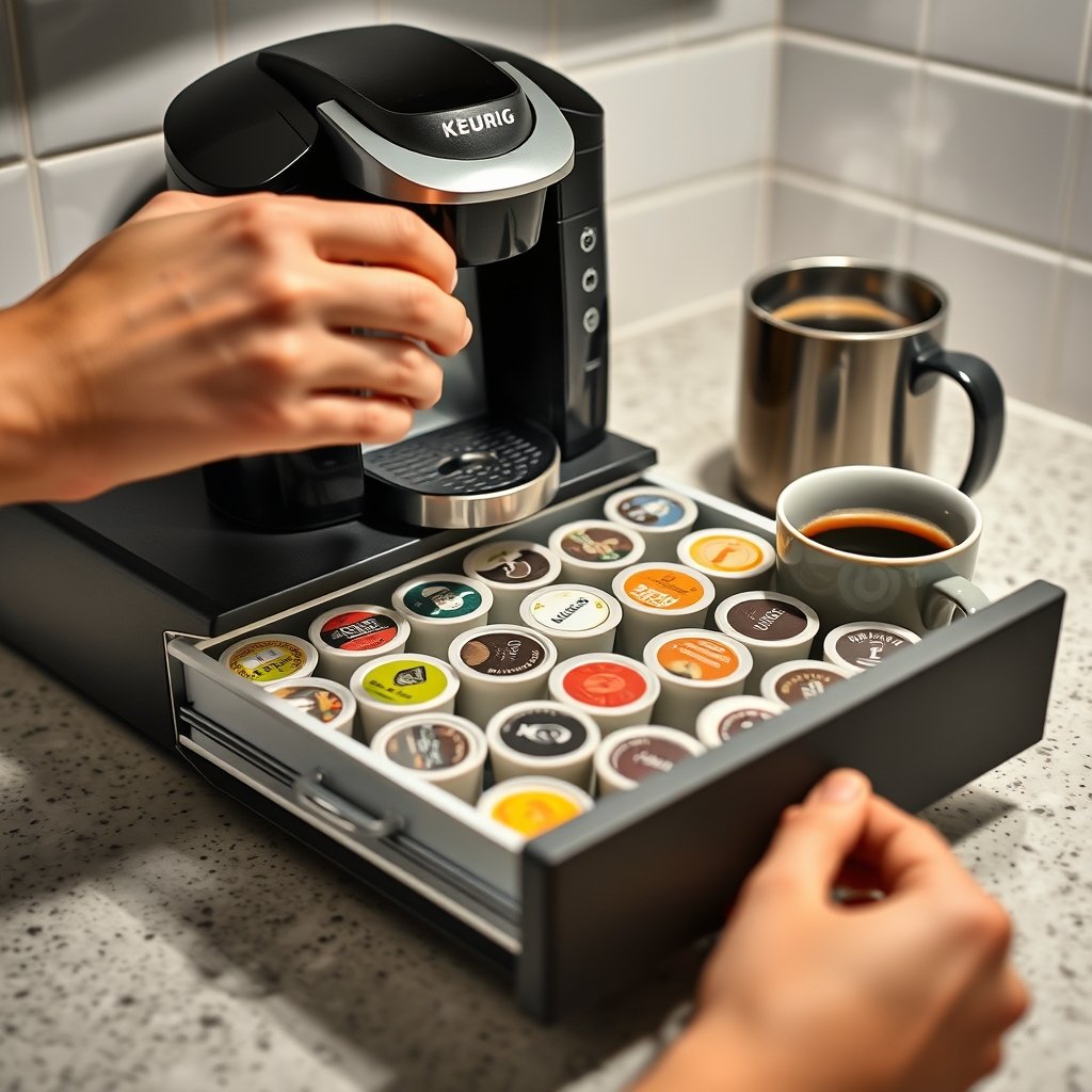 coffee drawer in action