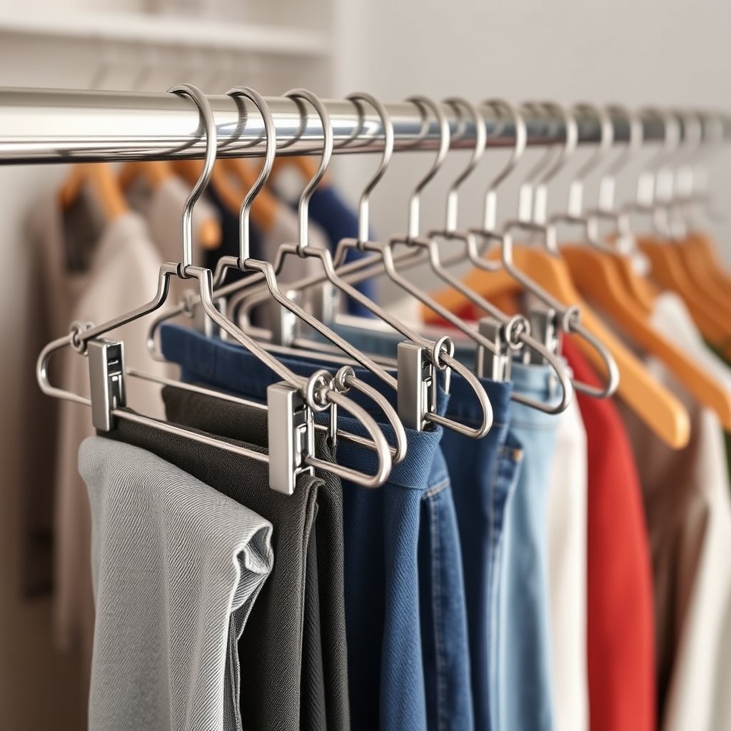 pants hangers in action