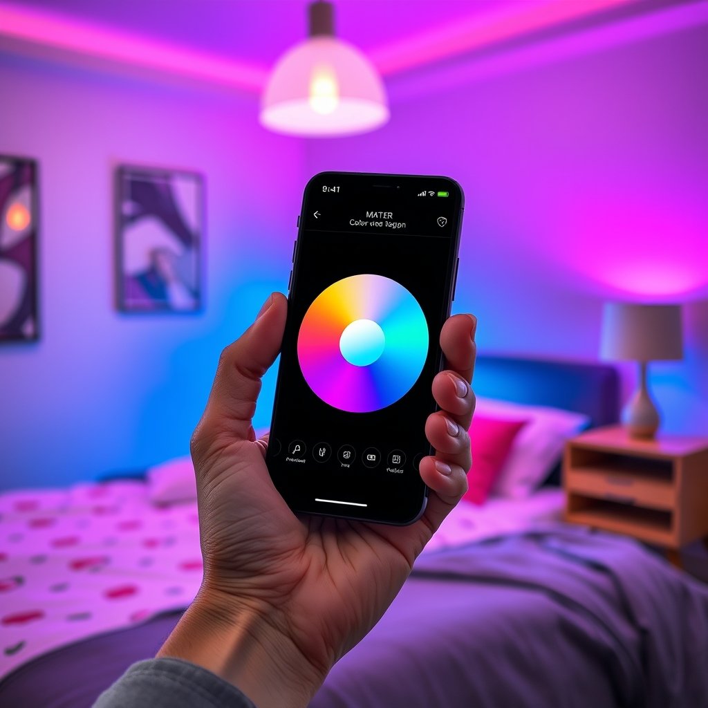 smart bulb in action