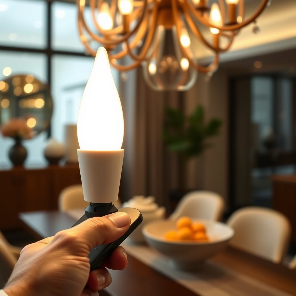smart bulb in action