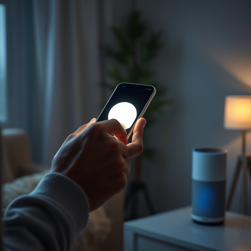 smart bulb in action