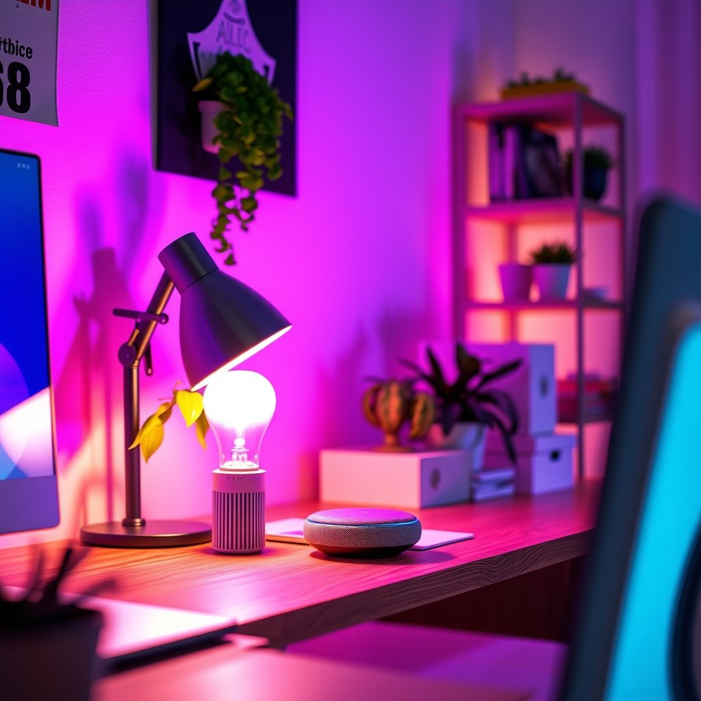 smart bulb in action