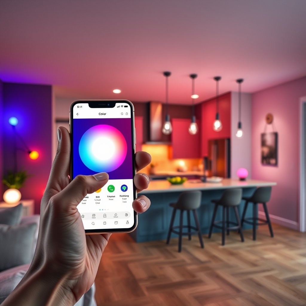 smart bulb in action
