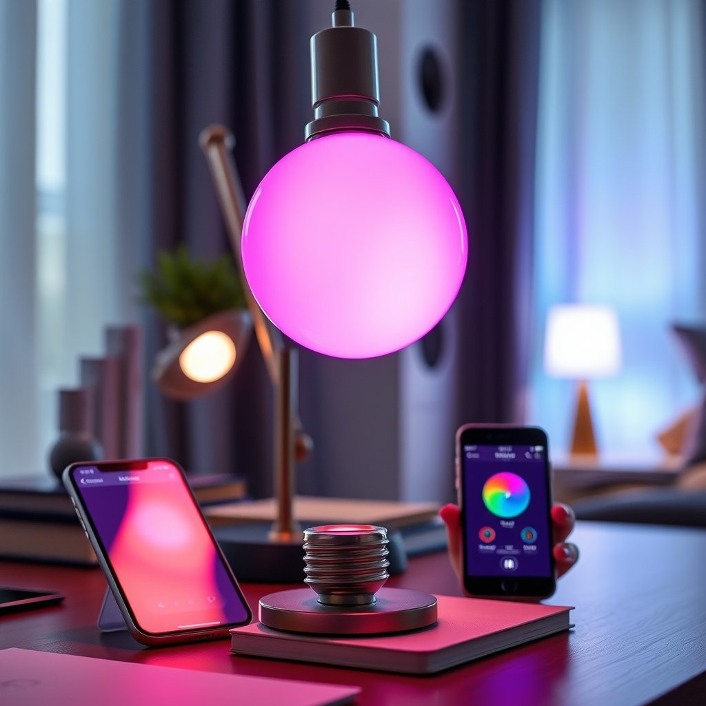 smart bulb in action