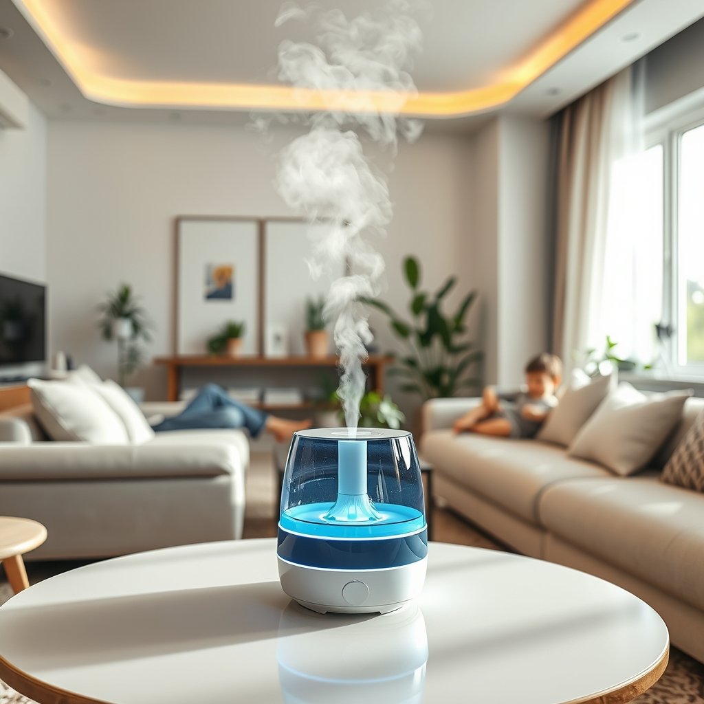 smart humidifier in action