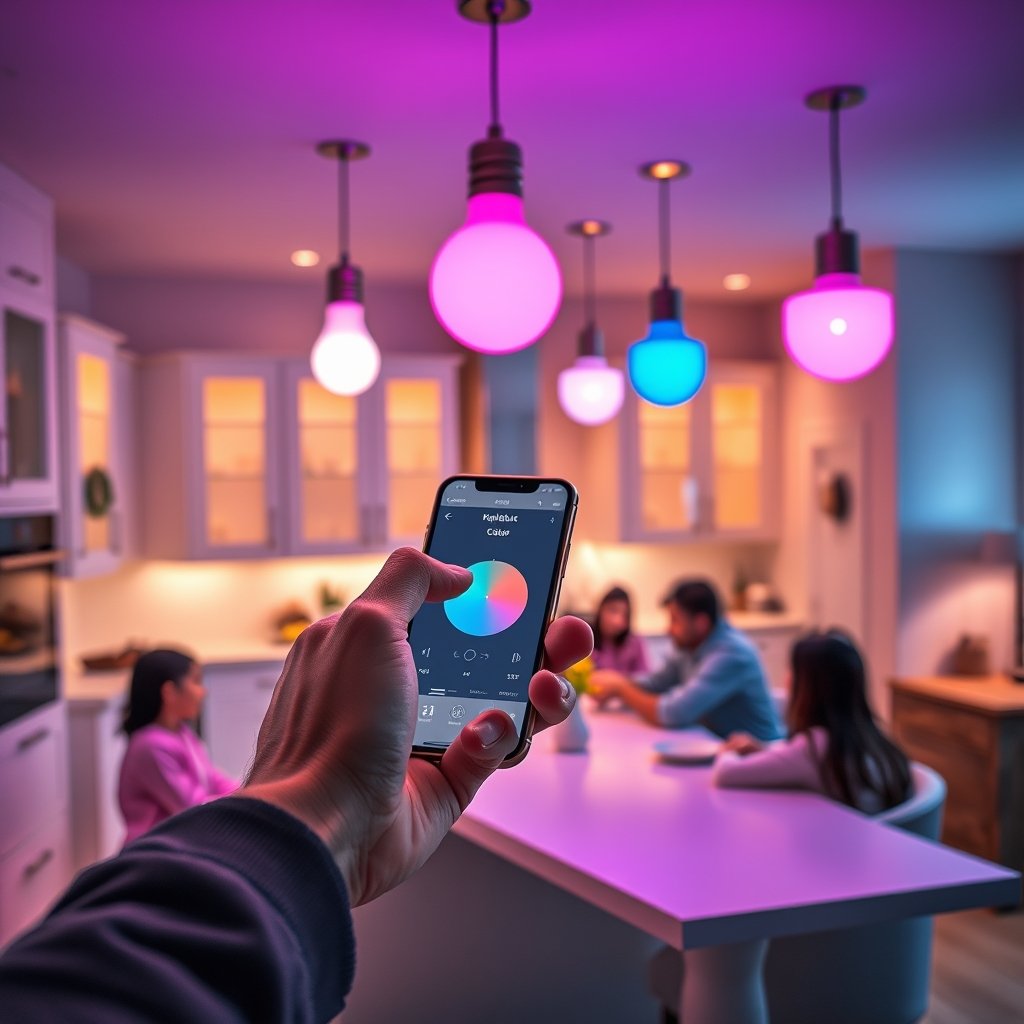smart bulbs in action