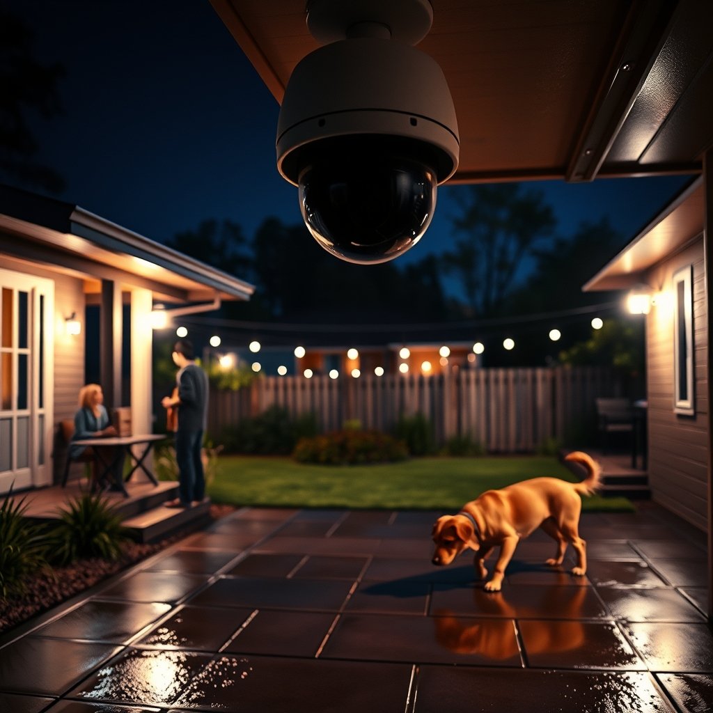 security camera in action