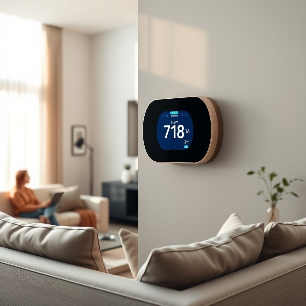 smart thermostat product view